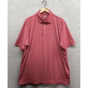 Vineyard Vines Red Striped Polo Shirt